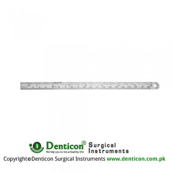 Ruler Graduated in mm and inches Stainless Steel, 22 cm - 8 3/4" Measuring Range 200 mm
